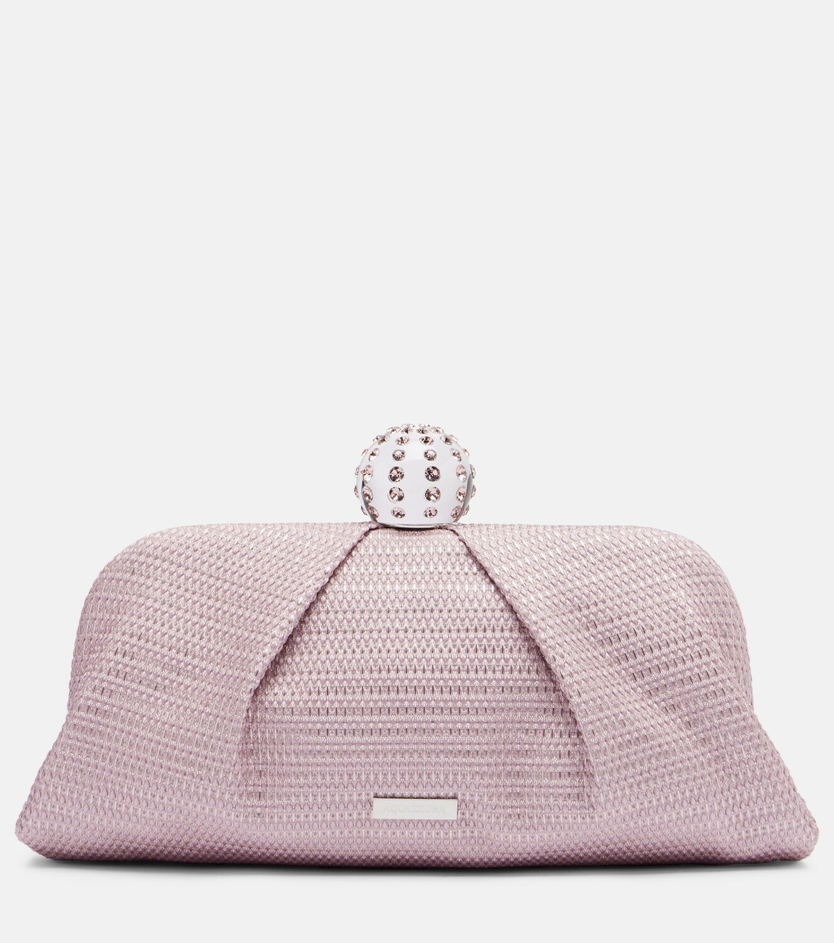 Aquazzura Tequila embellished canvas clutch