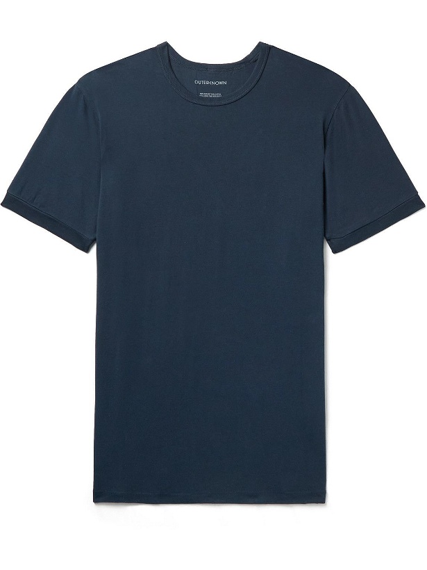 Photo: Outerknown - Sojourn Organic Pima Cotton-Jersey T-Shirt - Blue