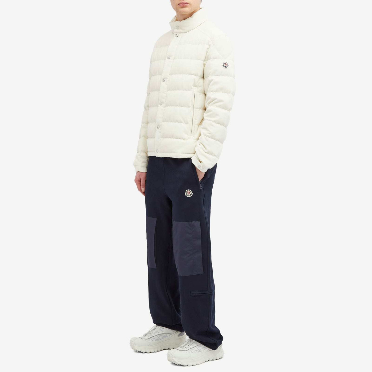 Moncler Men's Rochebrune Corduroy Padded Jacket in White