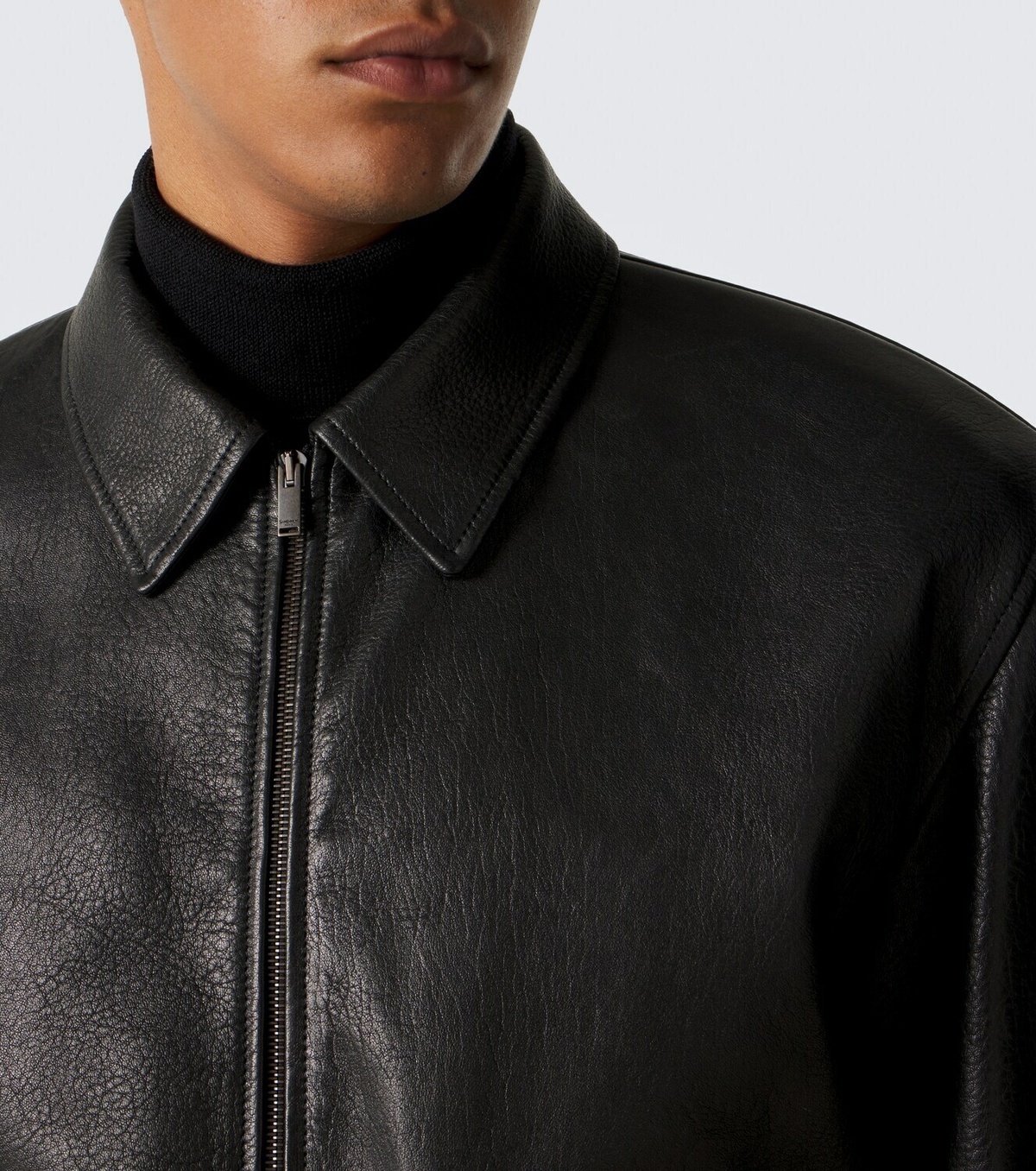 Saint Laurent Leather blouson jacket