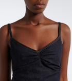 Jacquemus Pina de-Nîmes gathered denim top