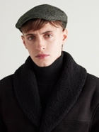 Anderson & Sheppard - Herringbone Wool-Tweed Flat Cap - Gray