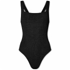 Hunza G Women's Square Neck Swimsuit in Black 