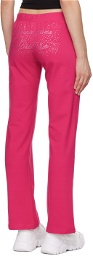 Versace Jeans Couture Pink Crystal-Cut Lounge Pants