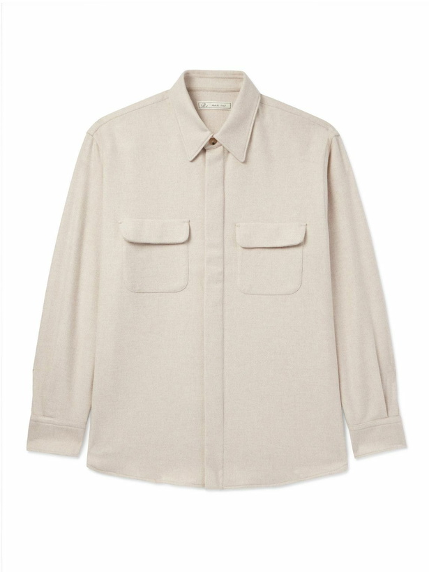 Photo: UMIT BENAN B - Wool and Cashmere-Blend Overshirt - Neutrals