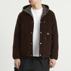 Taion Men's Work Crew Neck Down Jacket in Dark Brown