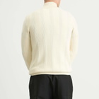 Fred Perry Men's Textured Zip Through Cardigan in Ecru