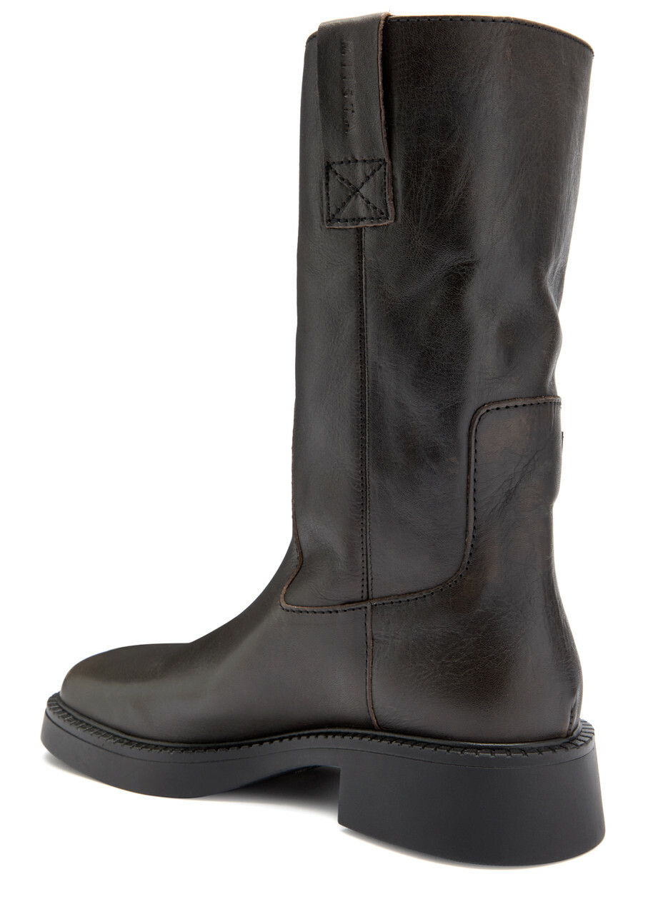 Miista Aron Leather Ankle Boots Brown MIISTA