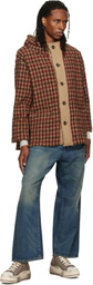 R13 Red Oversized Hooded Jacket