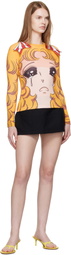 Pushbutton Yellow Ribbon Jersey Crying Girl T-shirt