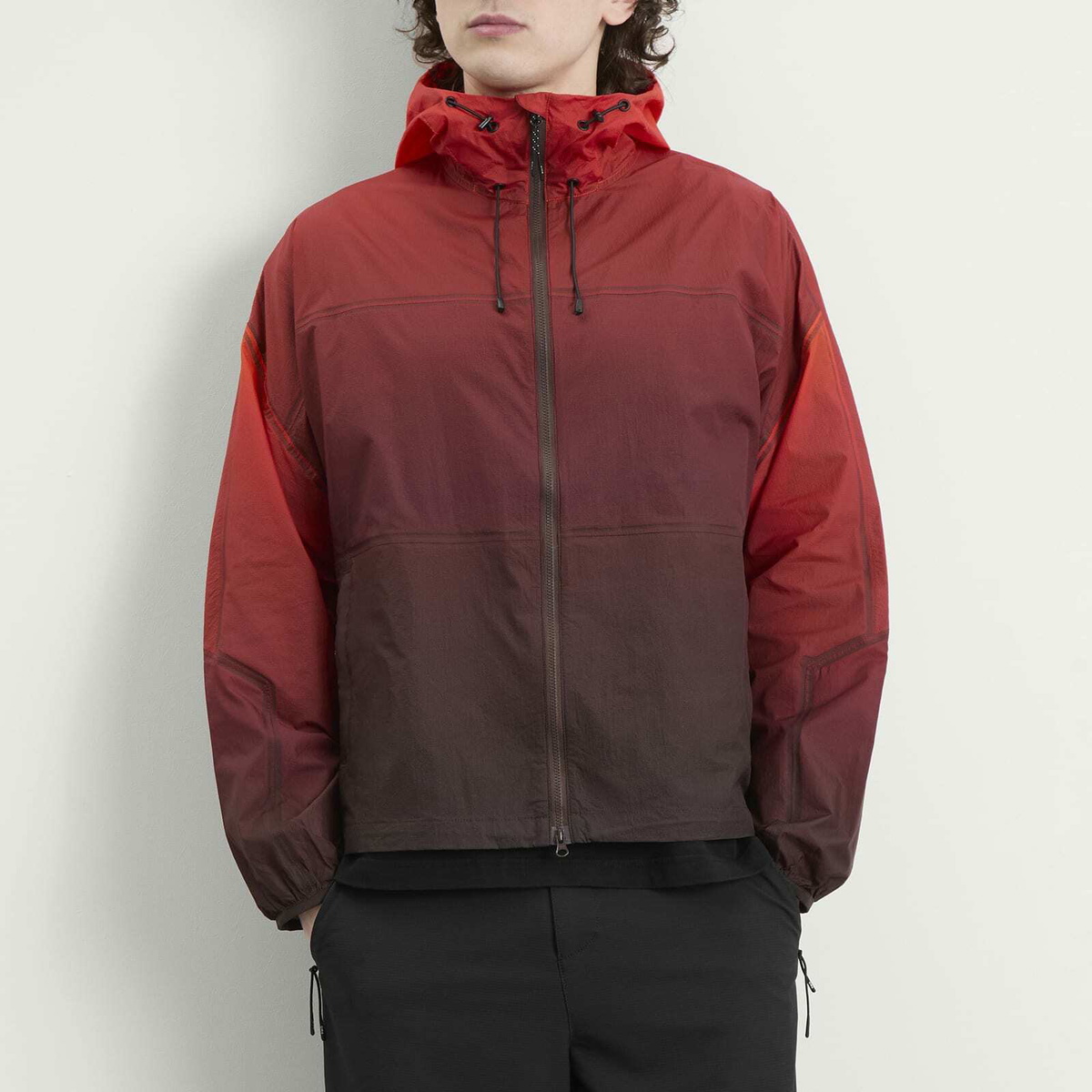 Purple Mountain Observatory Men's Breeze Ombre Jacket in Orange Ombre