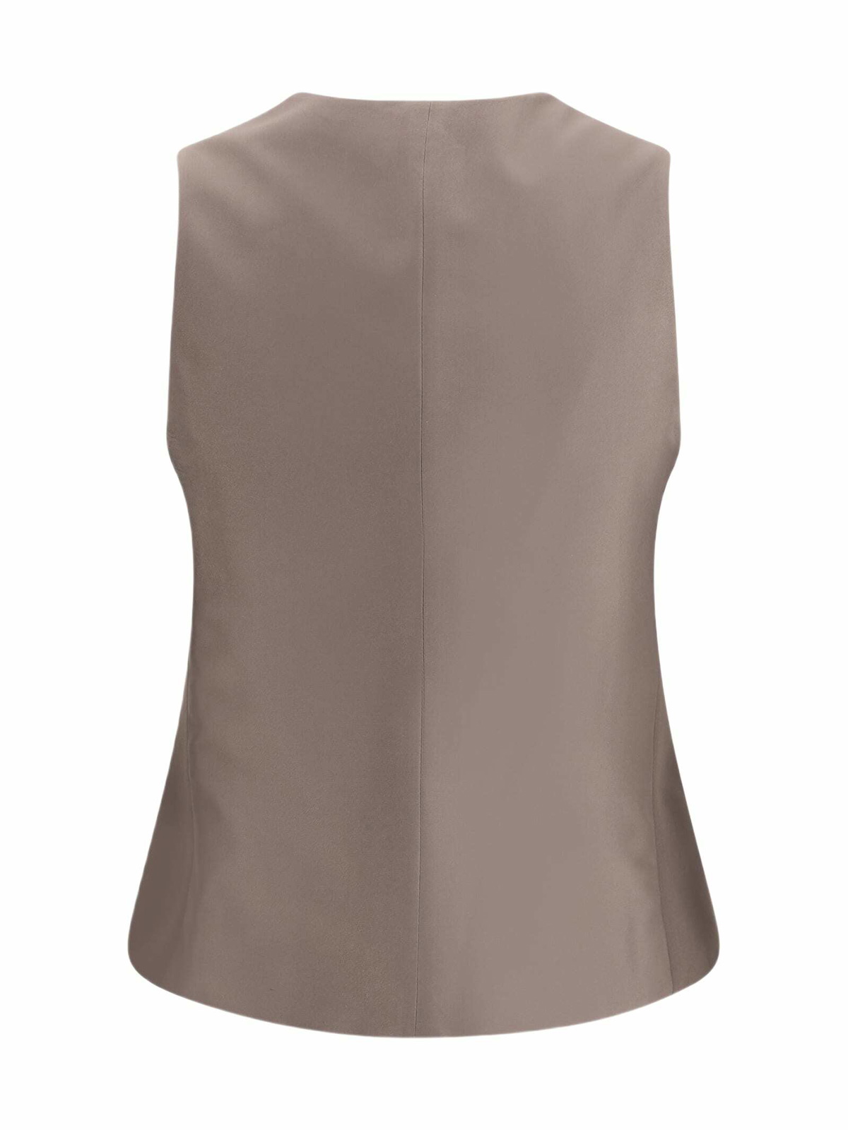 Giorgio Armani Single-breasted Hemp And Viscose Vest