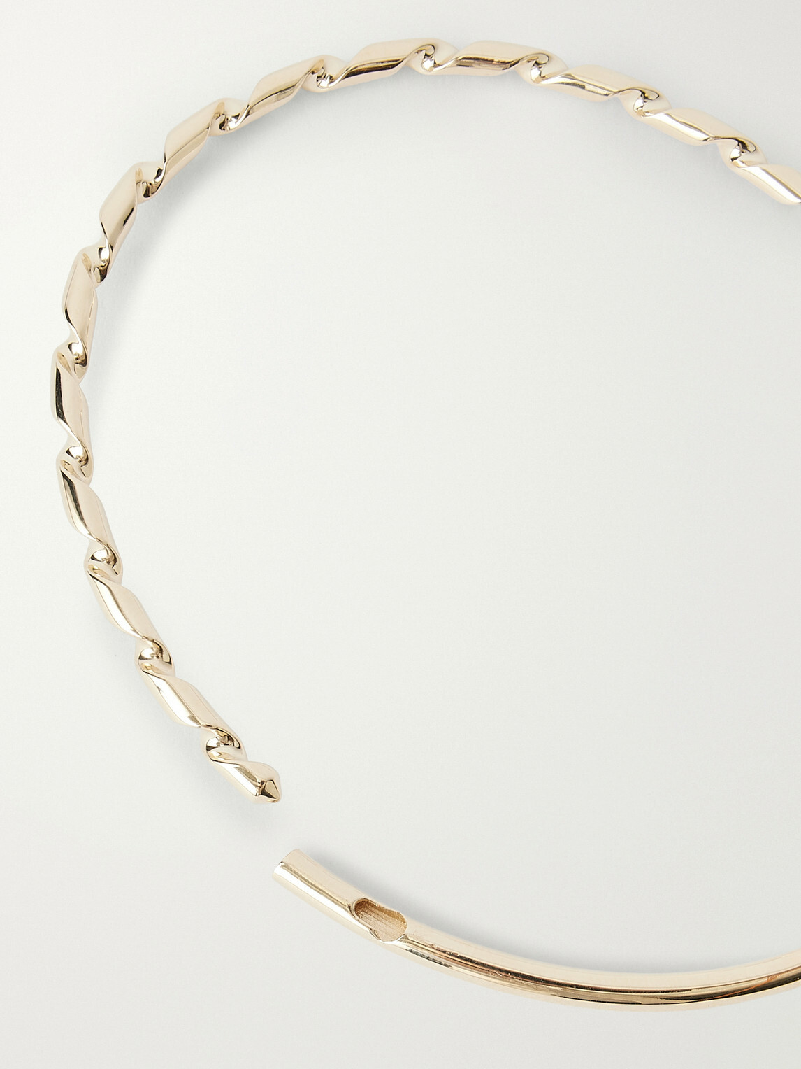 Luis Morais - Thin Drill Hardware 14-Karat Gold and Ruby Bracelet