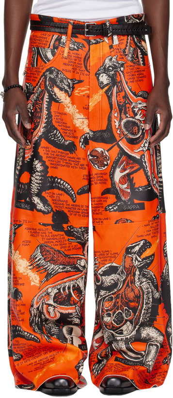 Photo: LU'U DAN Orange Dumpster Leather Pants