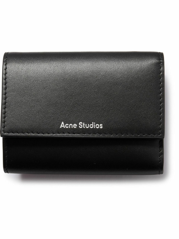 Photo: Acne Studios - Logo-Print Leather Trifold Cardholder