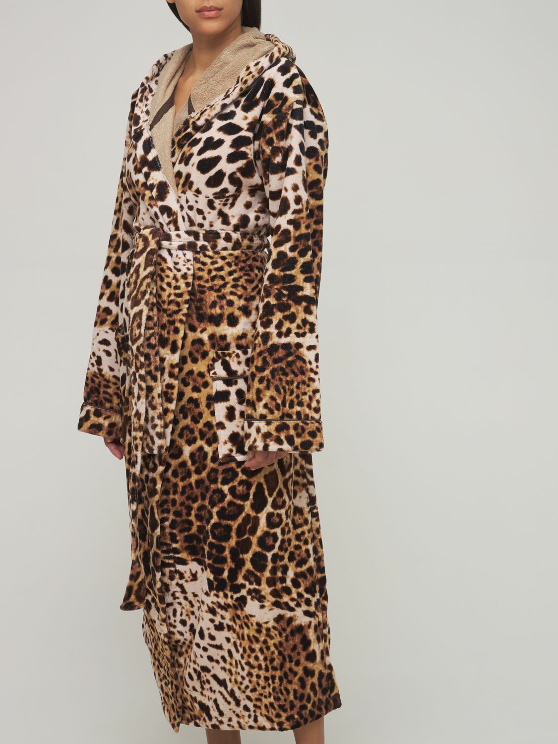 ROBERTO CAVALLI Bravo Hooded Cotton Bathrobe