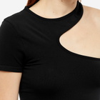 Helmut Lang Women's Seamless Cut Out T-Shirt in Black