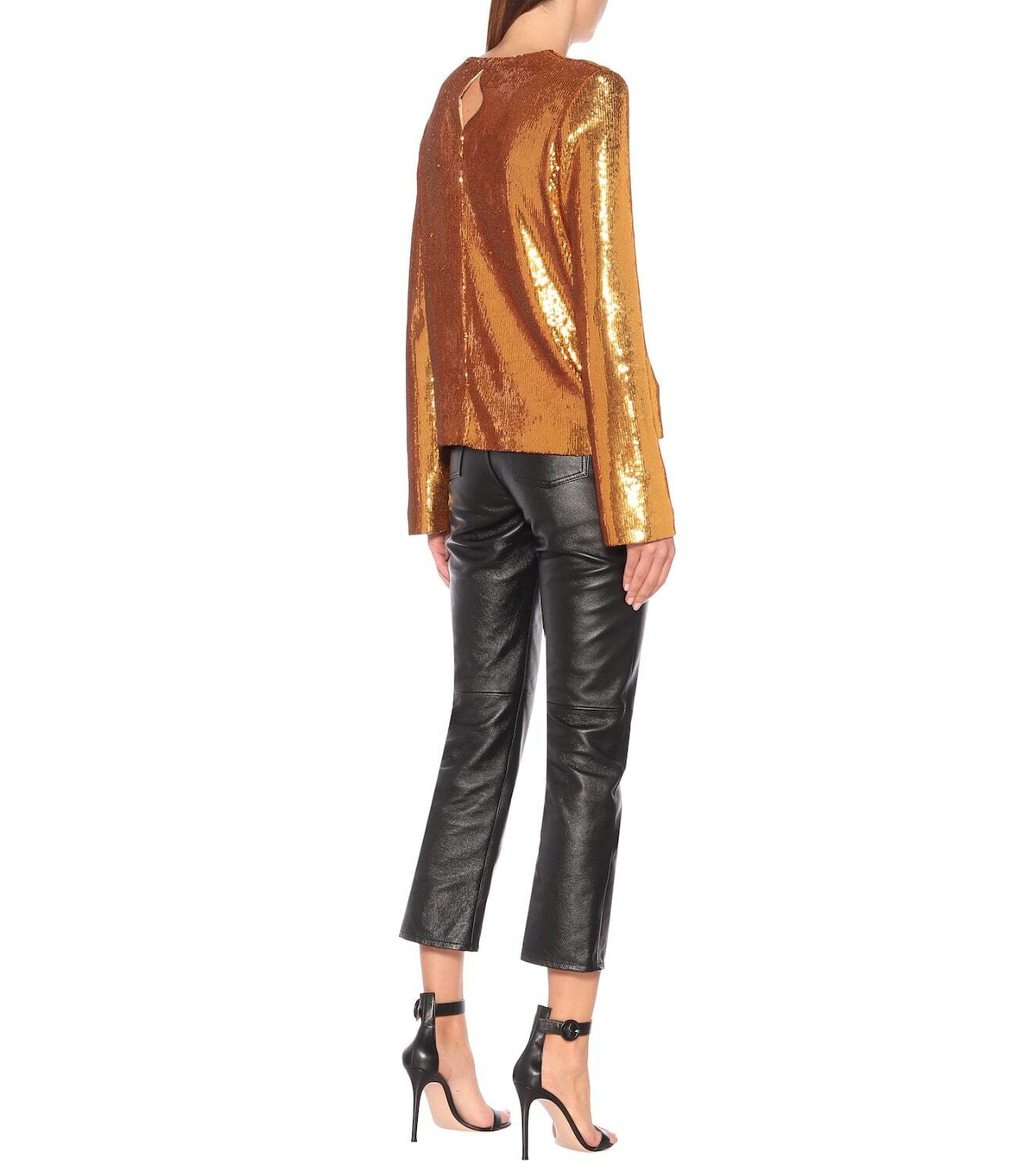 Galvan Gilded Clara sequined top