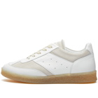 MM6 Maison Margiela Men's Leather Court Sneakers in White