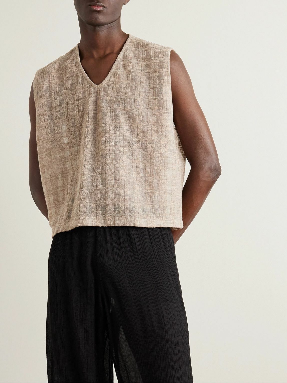 Our Legacy - Double Lock Checked Wool-Blend Vest - Neutrals Our Legacy