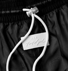 Nike - Fear of God Wide-Leg Mesh Drawstring Shorts - Black