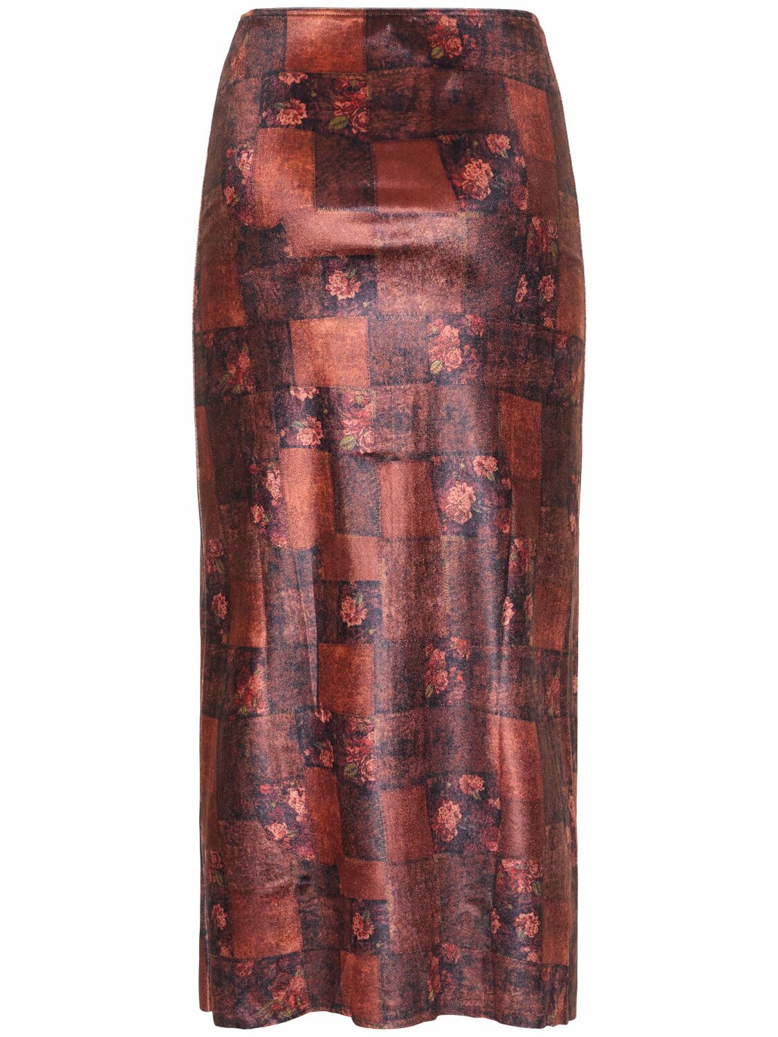 WEWOREWHAT Printed Stretch Jersey Maxi Skirt