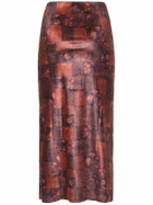 WEWOREWHAT Printed Stretch Jersey Maxi Skirt