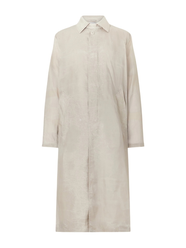 Photo: Our Legacy - Cloak Waxed-Twill Trench Coat - Gray