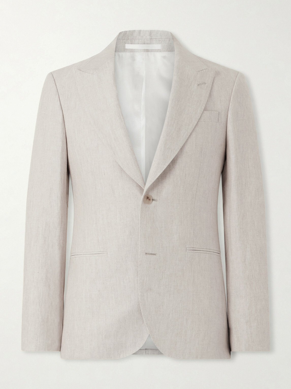 Mr P. - Slim-Fit Linen Tuxedo Jacket - Neutrals