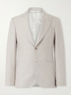 Mr P. - Slim-Fit Linen Tuxedo Jacket - Neutrals