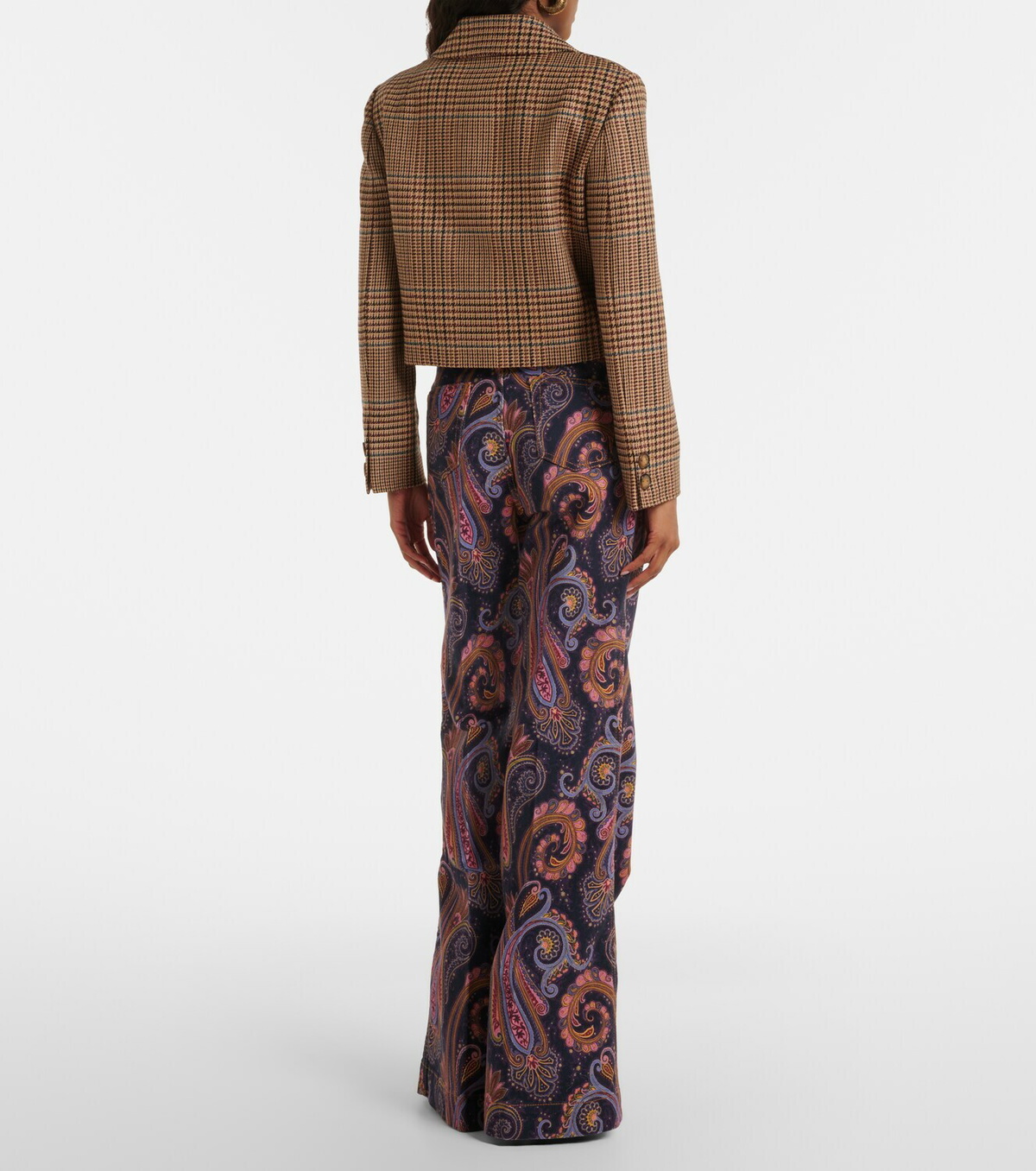 Etro Paisley cotton-blend flared pants