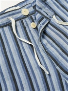 Oliver Spencer Loungewear - Striped Cotton Pyjama Trousers - Blue