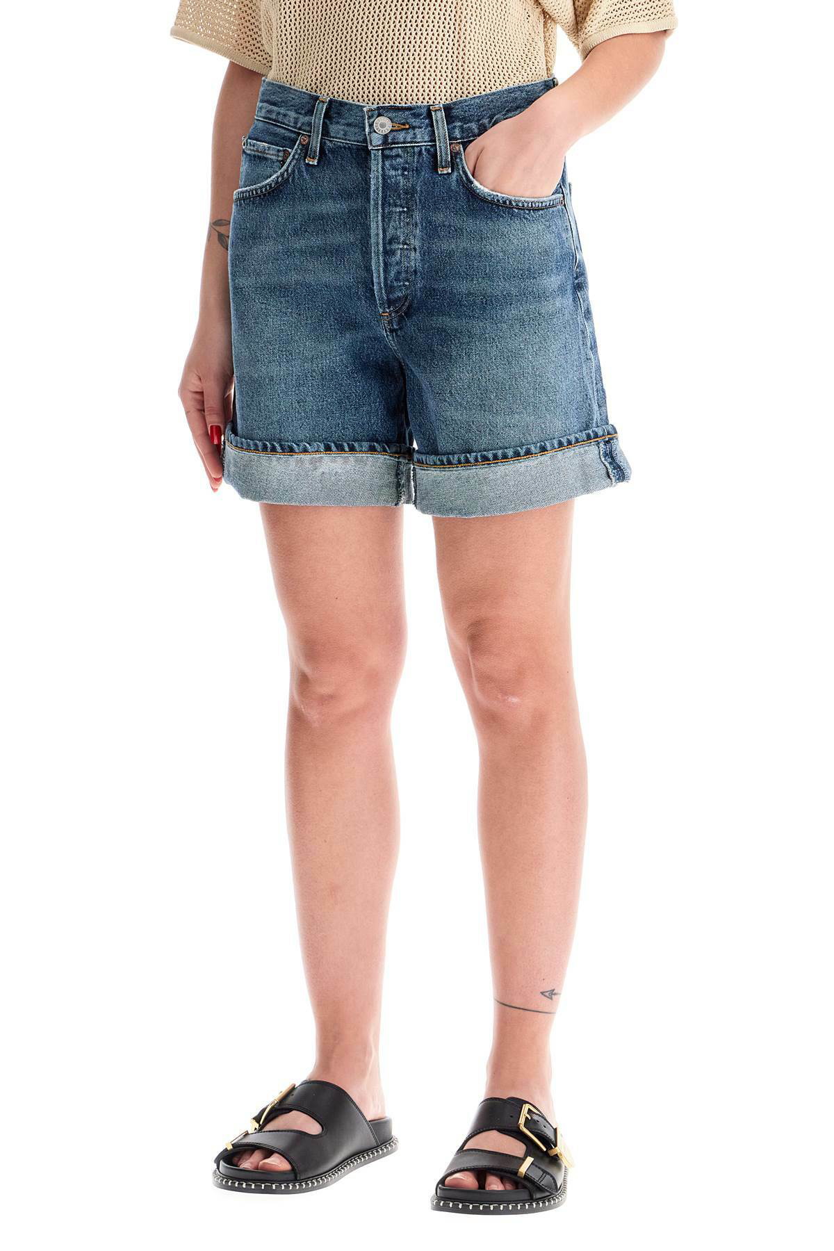 AGOLDE women's denim shorts for Blue AGOLDE