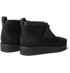 Clarks Originals - Wallabee Leather-Trimmed Nubuck and Calf Hair Desert Boots - Black