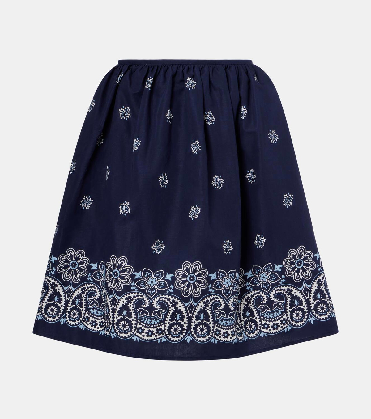 Miu Miu Bandana cotton and linen miniskirt Miu Miu