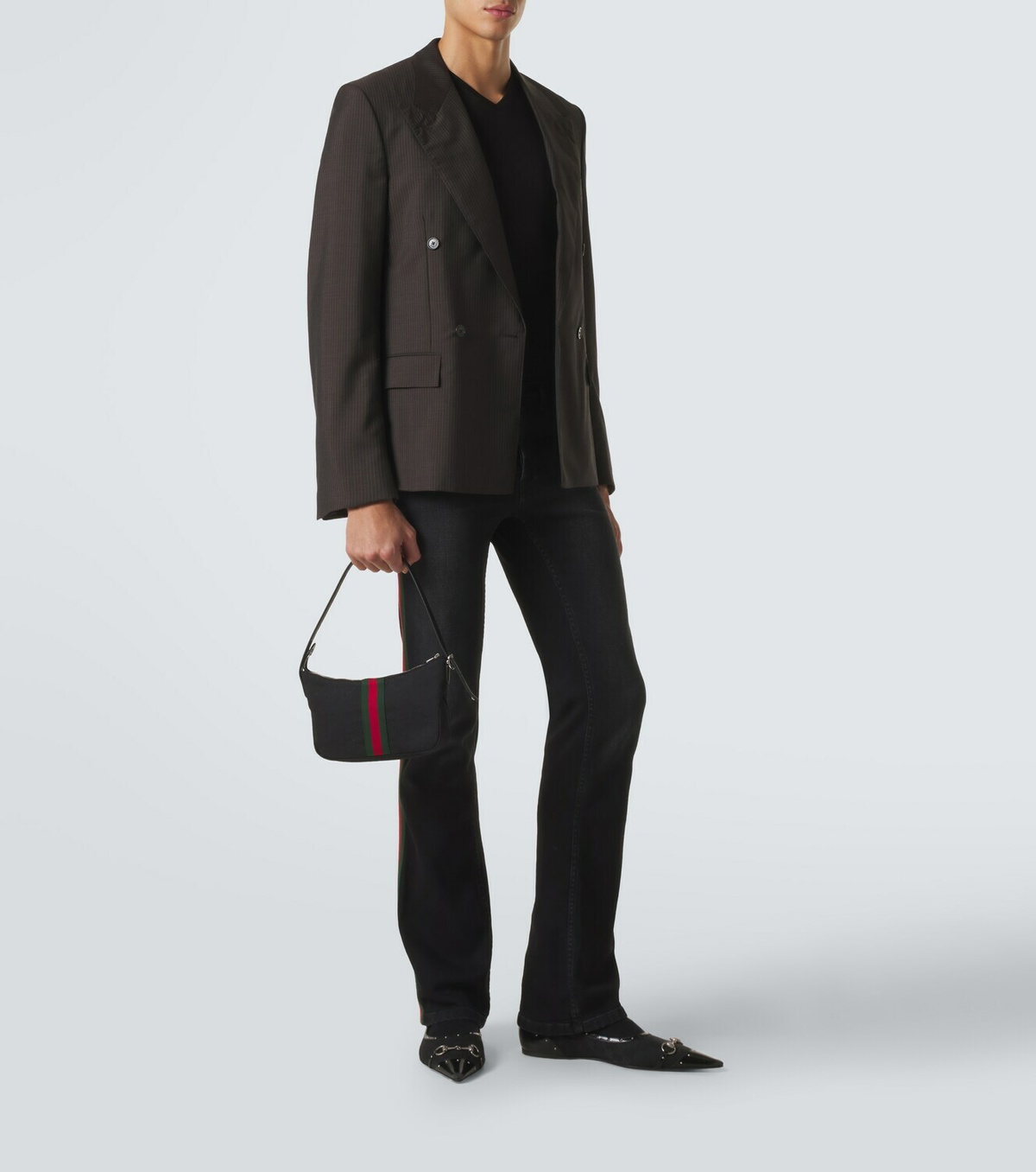 Gucci Pinstripe wool and mohair blazer