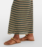 Oséree Lumière striped halterneck maxi dress
