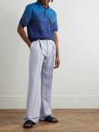 Missoni - Space-Dyed Cotton-Piqué Polo Shirt - Blue