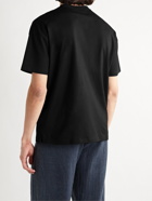 NINETY PERCENT - Boxy Organic Cotton-Jersey T-Shirt - Black