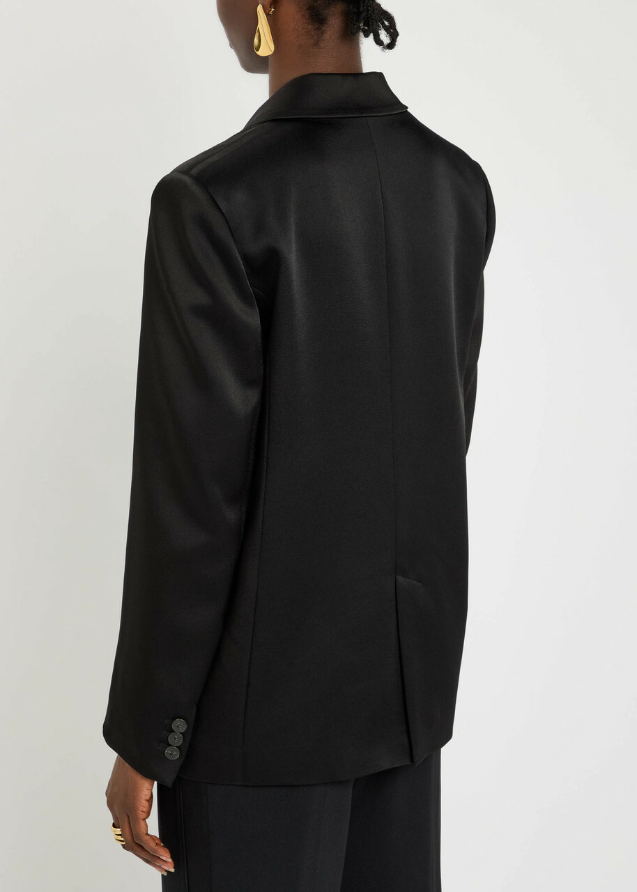 Forte_forte Satin Blazer Black