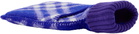 Burberry Navy Wool Check Hot Water Bottle