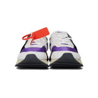 Off-White White and Purple HG Runner Sneakers