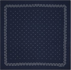 KAPTAIN SUNSHINE Navy All Silk Printed Bandana Square Dot Scarf
