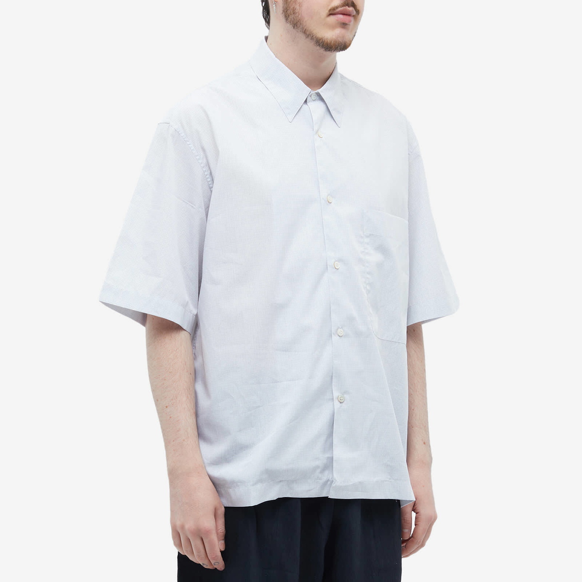Studio Nicholson Men's Pete Oversized Short Sleeve Shirt in