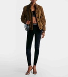 Tom Ford Logo velour leggings
