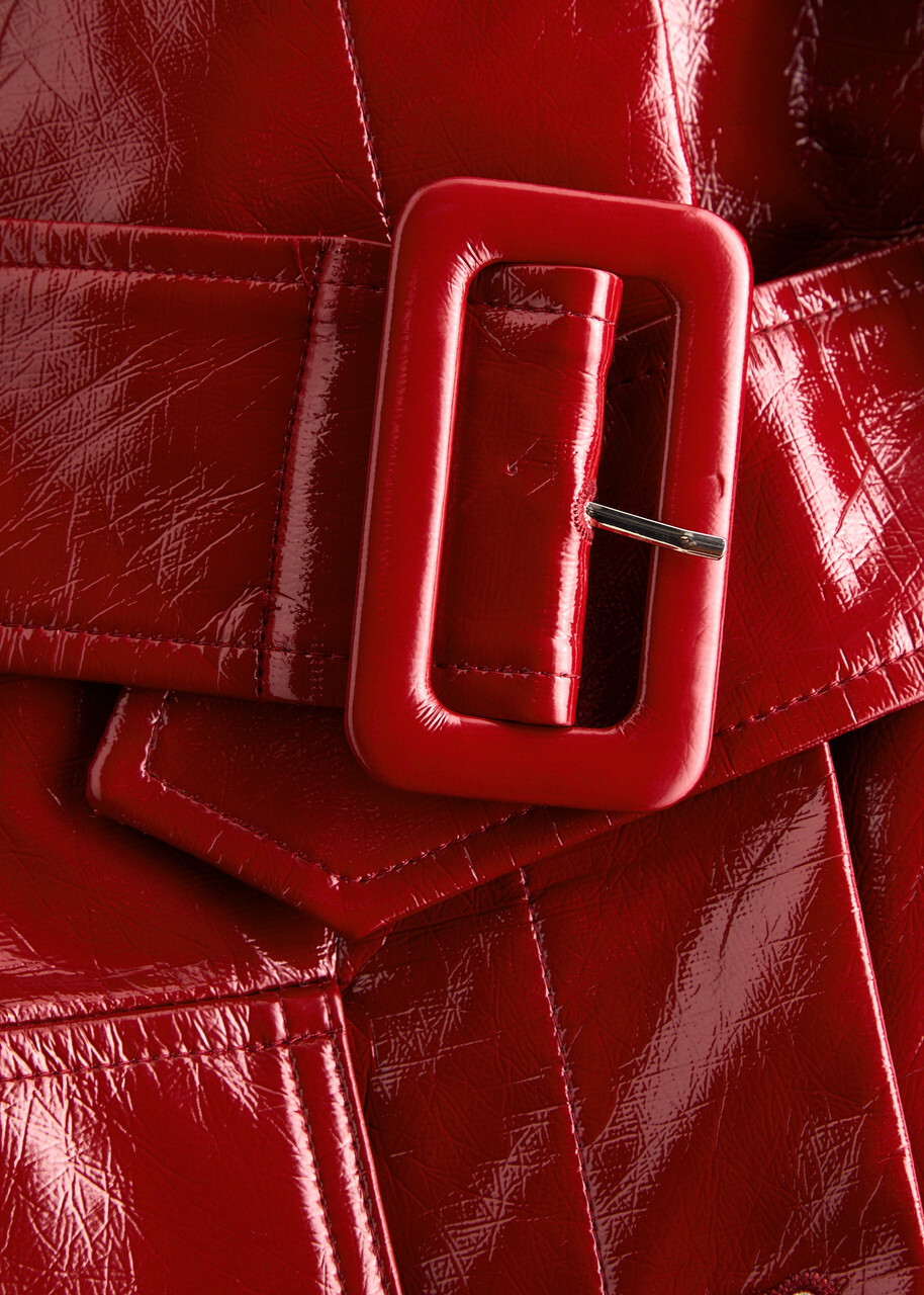 Kitri Beatrix Vinyl Jacket Red