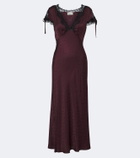 Rixo Fern satin jacquard midi dress