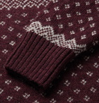 Howlin' - Mr Lawrence Fair Isle Wool Sweater - Men - Burgundy