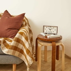 Pendleton Fringed Cotton Throw in Bock Plaid/Ochre 