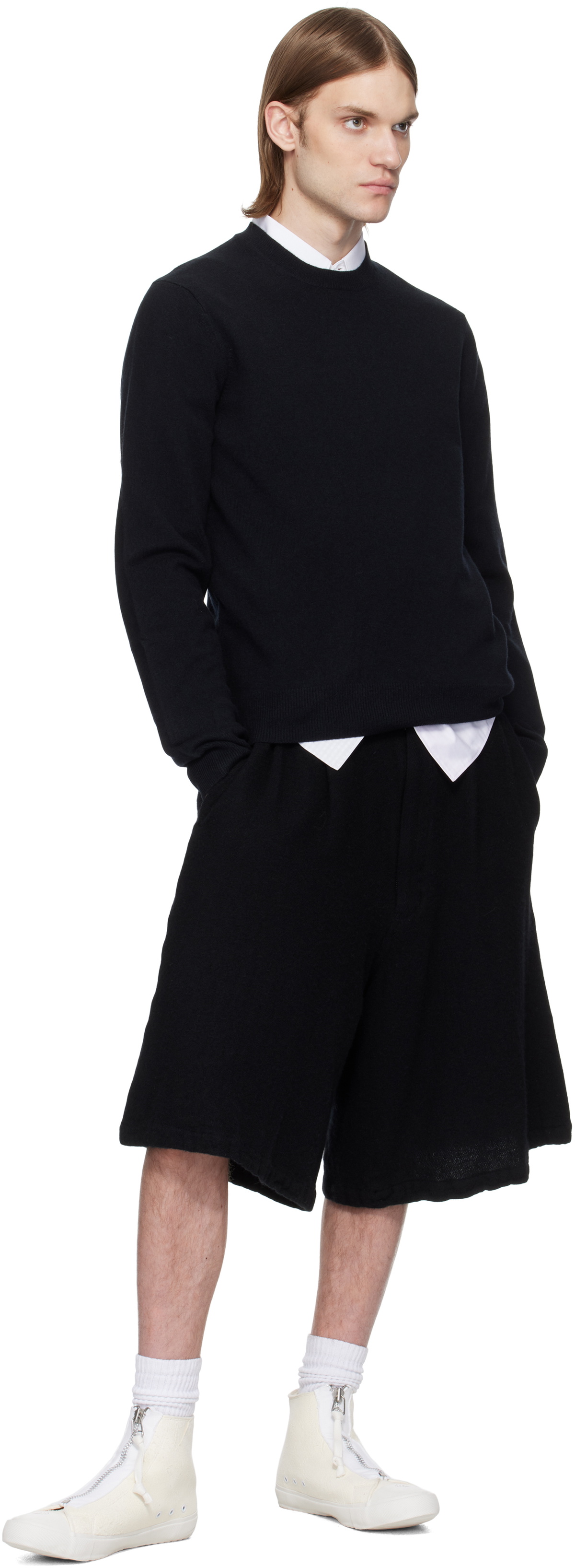 Comme des Garçons Shirt Black Crew Neck Sweater